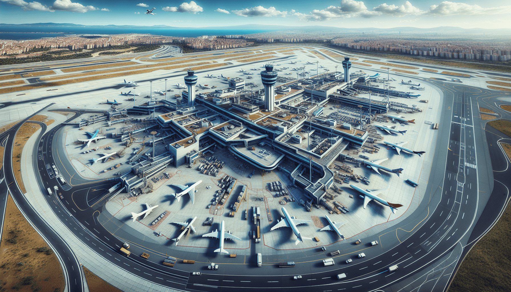 Aeropuerto concurrido en España