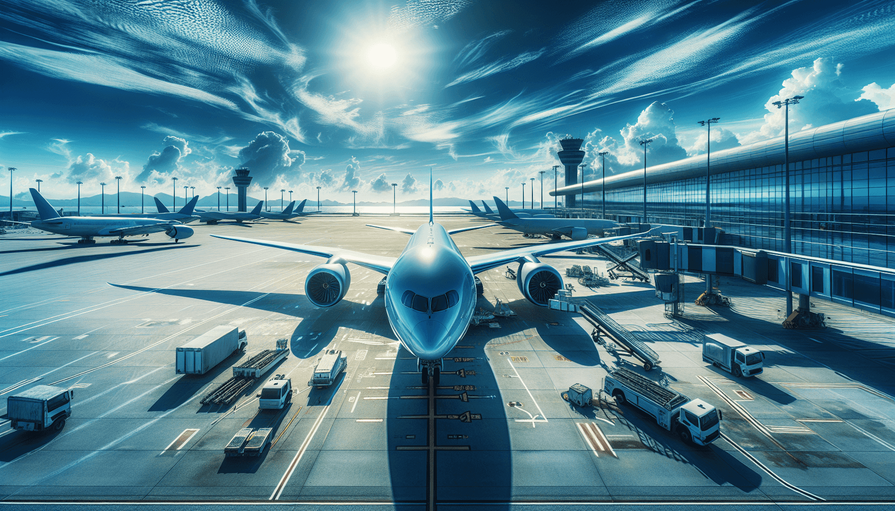 Flota de aviones moderna